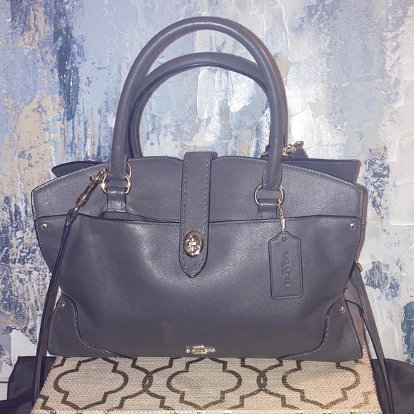 Coach Handbags - Genuine Coach Mercer 30 Satchel Leather Gray/ Brown Satchel
